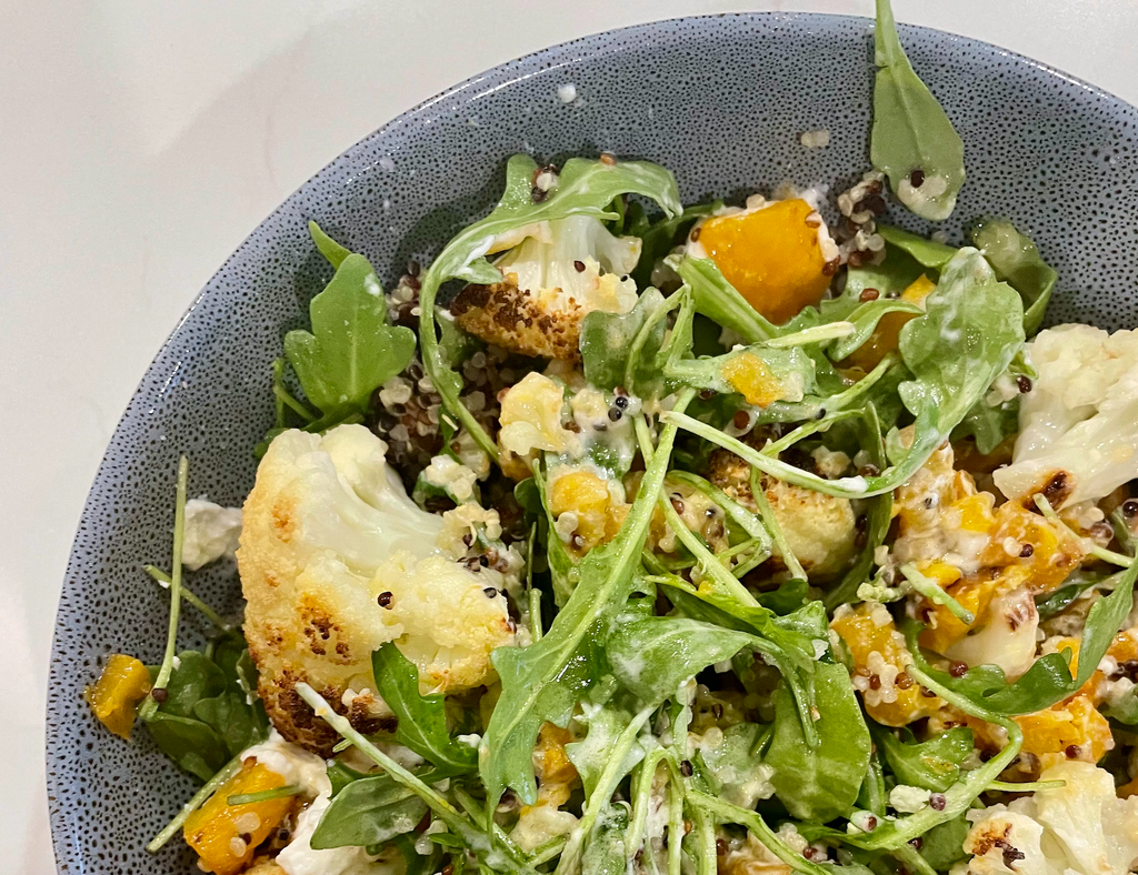 Roast Cauliflower and Pumpkin Quinoa Salad